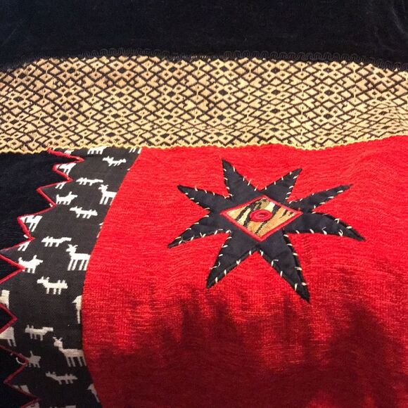 Vintage Allure Jacket Womens 1X Textured Multi-Print Patchwork Button Front - Picture 5 of 7